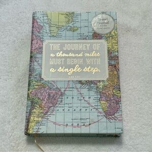 World Travel Journal — Map Print with Gold Foil Accents
